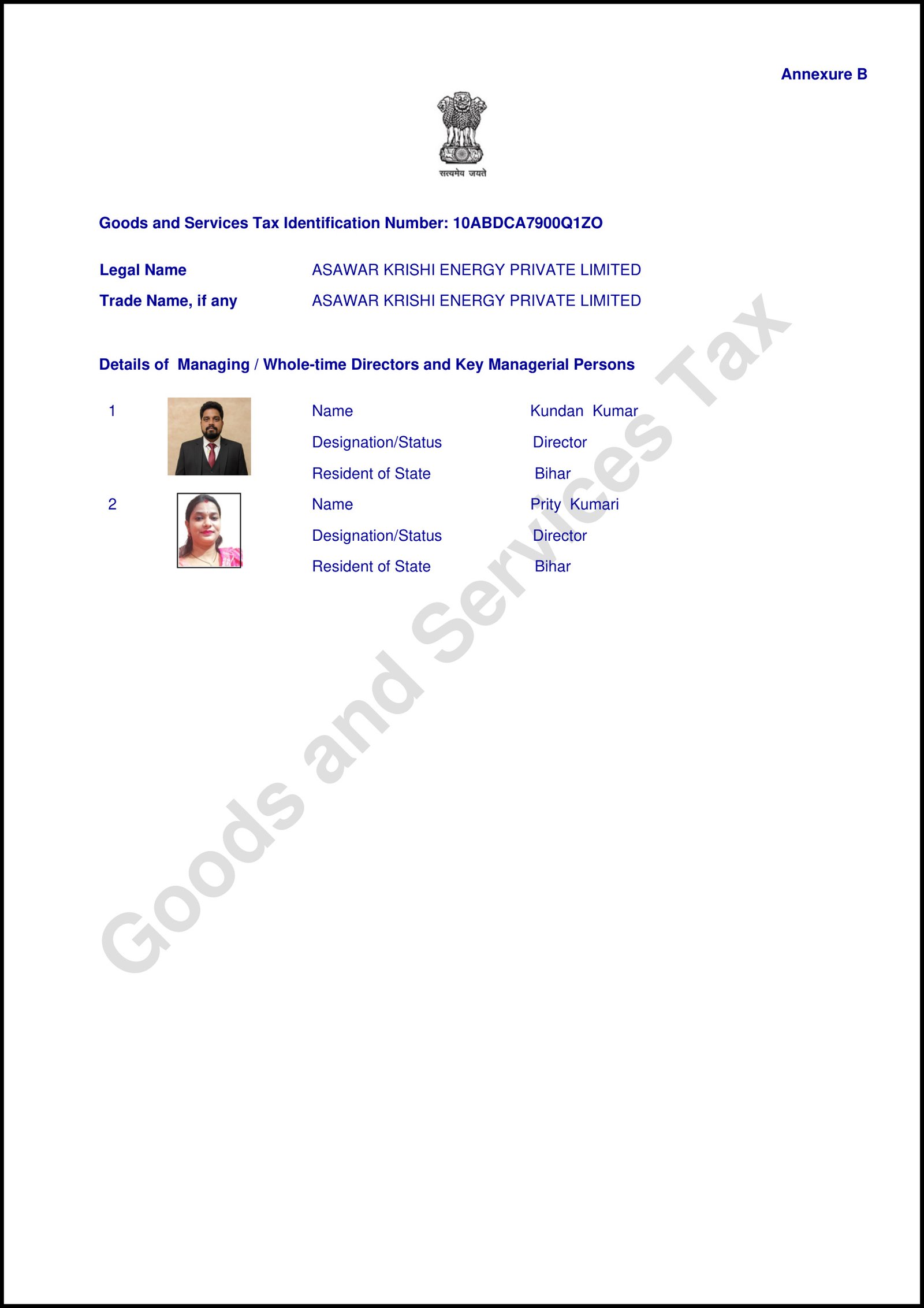 GST Certificate Page 3